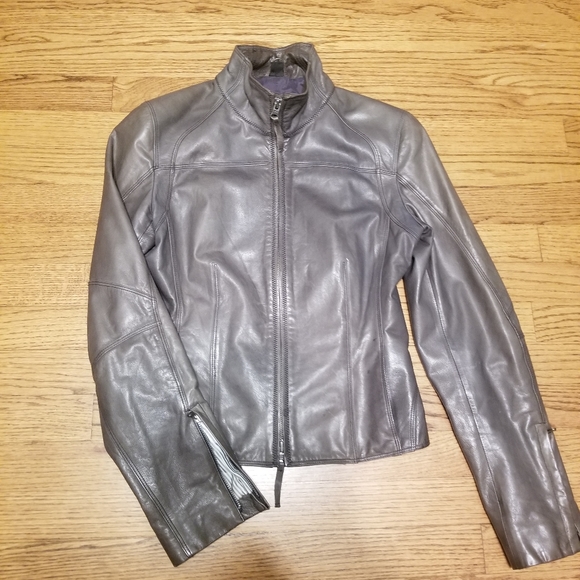 Express Jackets & Blazers - Express gray leather jacket
